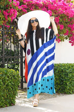 Load image into Gallery viewer, bold print caftan dress