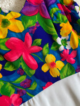Load image into Gallery viewer, Vintage White Maxi Dress with Floral Stripes - Size 6/8
