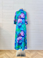 Load image into Gallery viewer, Vintage Ruffle Sleeve Maxi Dress with High Neck - Size 4/6