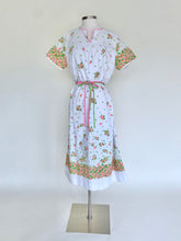 Load image into Gallery viewer, Vintage Vested Gentress Floral Short Sleeve Dress - Size 8