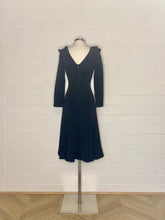 Load image into Gallery viewer, Vintage Ruffle Neck Long Sleeve Cocktail Dress - Size 4