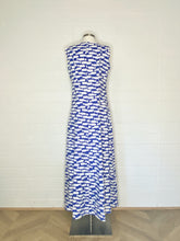 Load image into Gallery viewer, vintage blue and white long dress