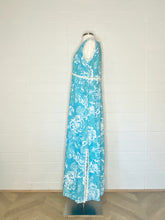 Load image into Gallery viewer, Vintage Lord & Taylor Aqua Floral Gown - Size 6/8