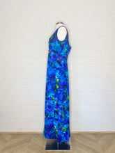 Load image into Gallery viewer, Vintage Blue Hawaiian Print Maxi Dress - Size 6/8