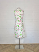 Load image into Gallery viewer, Vintage Vested Gentress Ruffle Neck Hummingbird Dress - Size 6/8