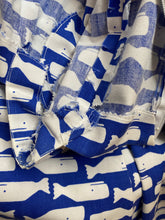 Load image into Gallery viewer, 1960's Hand Sewn Whale Print Nautical Maxi Dress - Size 6