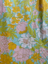 Load image into Gallery viewer, Vintage Floral with Silk Trim Tent Dress with Pockets - Size M