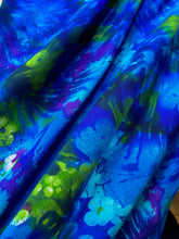 Load image into Gallery viewer, Vintage Blue Hawaiian Print Maxi Dress - Size 6/8