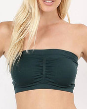Load image into Gallery viewer, hunter green bandeau bra