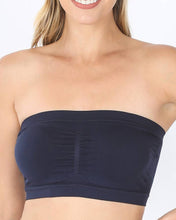 Load image into Gallery viewer, navy bandeau bra