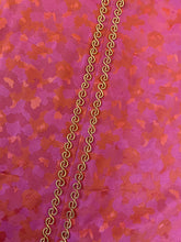 Load image into Gallery viewer, Vintage Pink Camo and Gold Trim Evening Dress - Size 6/8
