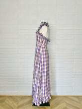 Load image into Gallery viewer, vintage plaid maxi dress