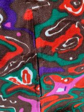 Load image into Gallery viewer, Vintage Psychedelic Swirl Print 3/4 Sleeve Dress - Size L