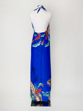 Load image into Gallery viewer, Vintage Tropical Print Wrap Sarong Dress
