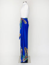 Load image into Gallery viewer, Vintage Tropical Print Wrap Sarong Dress