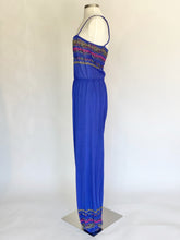 Load image into Gallery viewer, Women's blue balloon leg jumpsuit