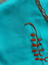Load image into Gallery viewer, Orange Embroidery on vintage dress