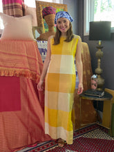 Load image into Gallery viewer, Women's plaid dress in yellow
