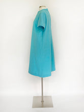 Load image into Gallery viewer, vintage aqua short sleeve dress