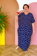 Load image into Gallery viewer, navy beach cover up