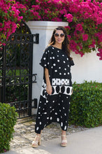 Load image into Gallery viewer, Black and white kaftan
