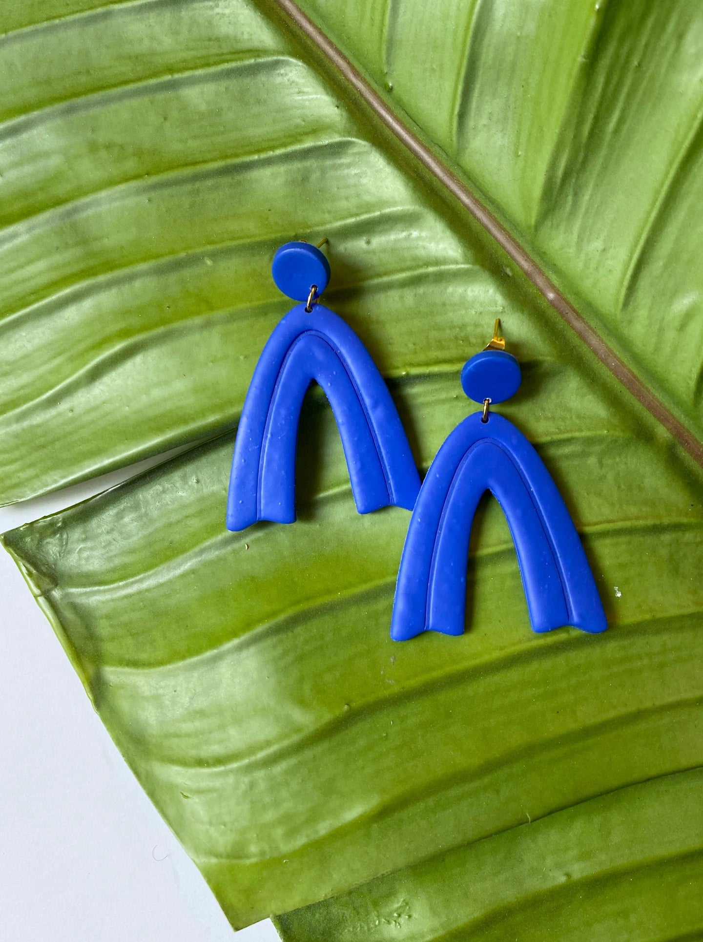 Cobalt Arch Earrings