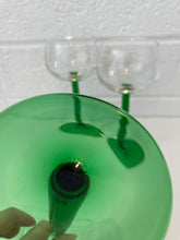 Load image into Gallery viewer, Green Stem French Cordial Glasses Set of 3
