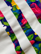 Load image into Gallery viewer, Vintage White Maxi Dress with Floral Stripes - Size 6/8
