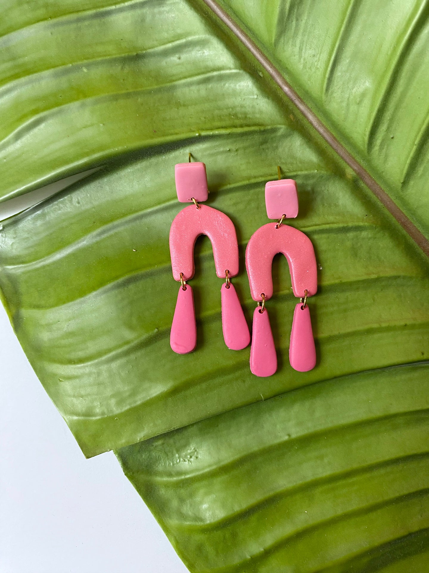 Pink Ombre Dangle Earrings