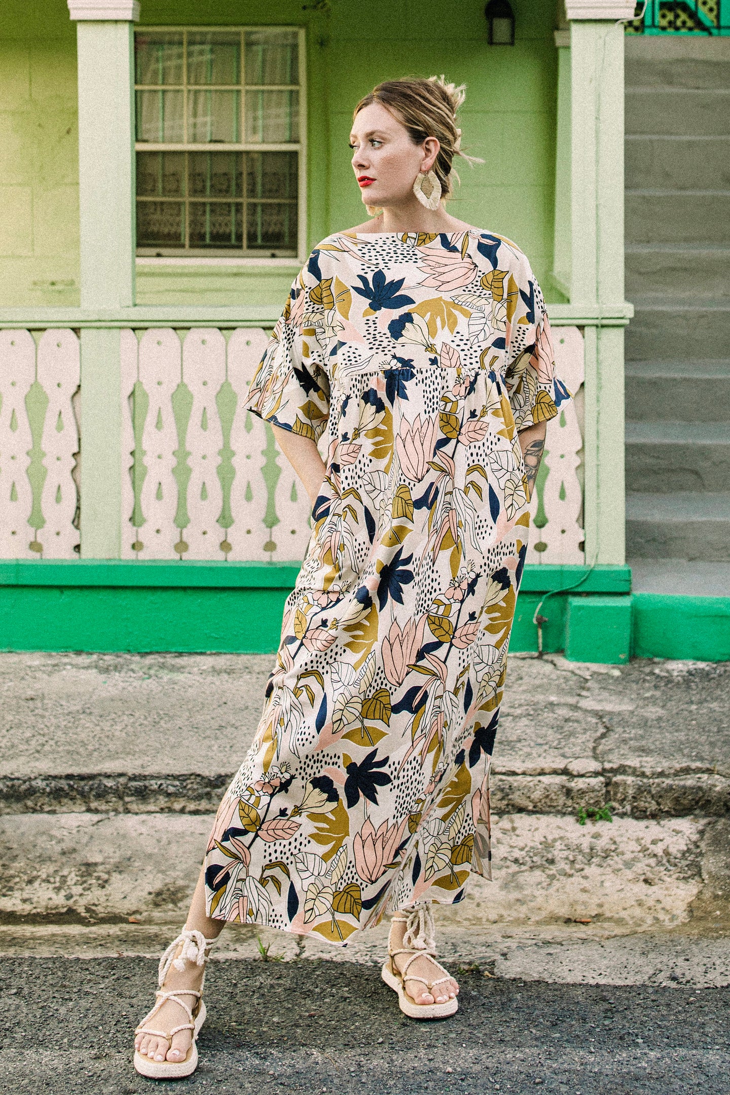 vintage style maxi dress