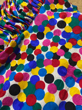 Load image into Gallery viewer, Vintage 1980s Colorful Polka Party Dress with Puff Sleeves - Size 8
