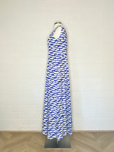 Load image into Gallery viewer, blue and white maxi dress
