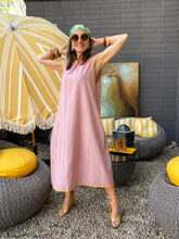 Load image into Gallery viewer, Yoanie Midi Cover Up in Sugar Stitch Stripe
