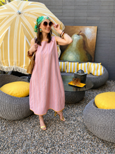 Load image into Gallery viewer, Yoanie Midi Cover Up in Sugar Stitch Stripe
