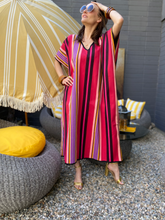 Load image into Gallery viewer, Kakee Kaftan in Cherry Stripe
