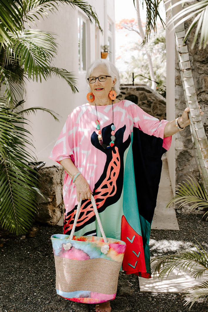 colorful beach kaftan