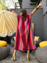 Load image into Gallery viewer, Kakee Kaftan in Cherry Stripe
