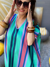 Load image into Gallery viewer, Kakee Kaftan in Turks and Caicos Stripe
