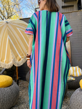 Load image into Gallery viewer, Kakee Kaftan in Turks and Caicos Stripe
