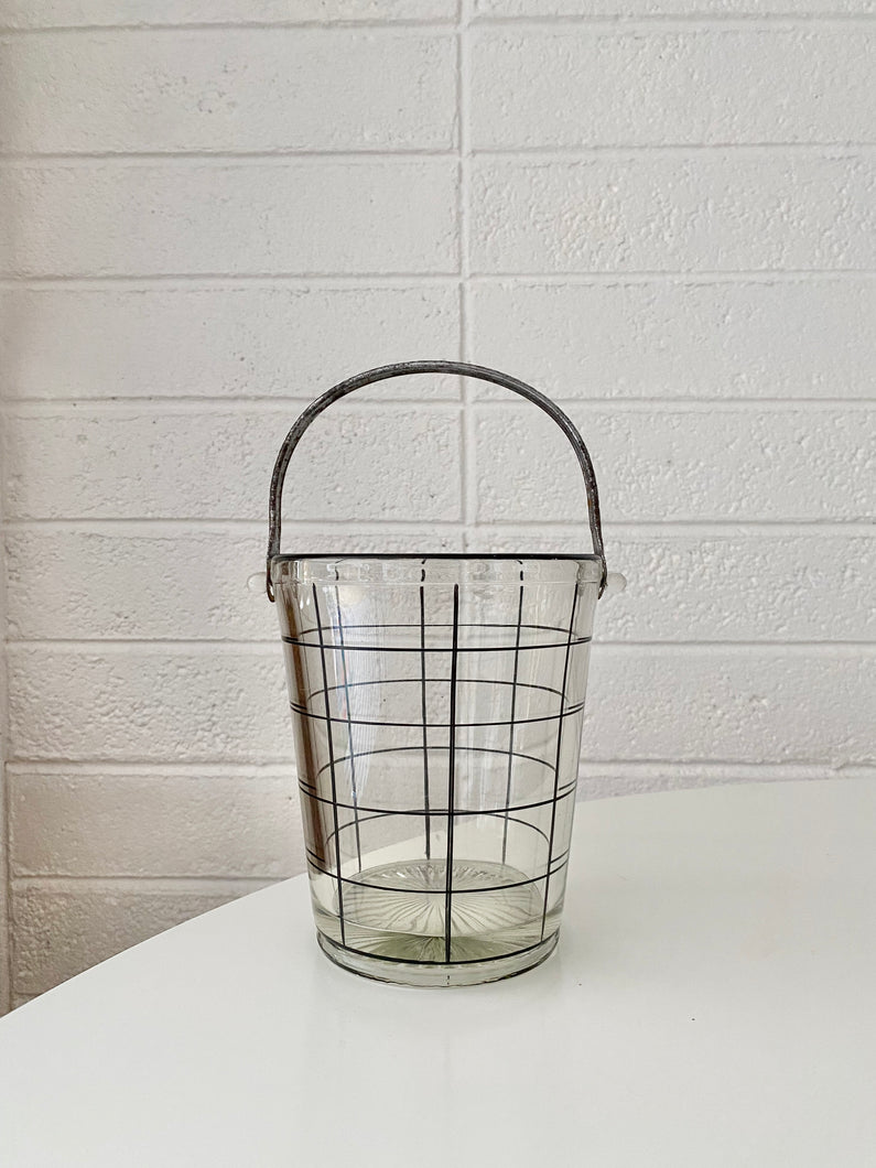 vintage glass ice bucket