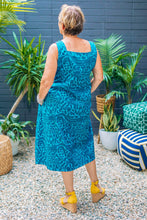 Load image into Gallery viewer, cotton square neck cover up midi dress
