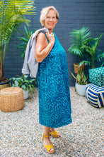 Load image into Gallery viewer, Cotton Midi Dress with Square Neck
