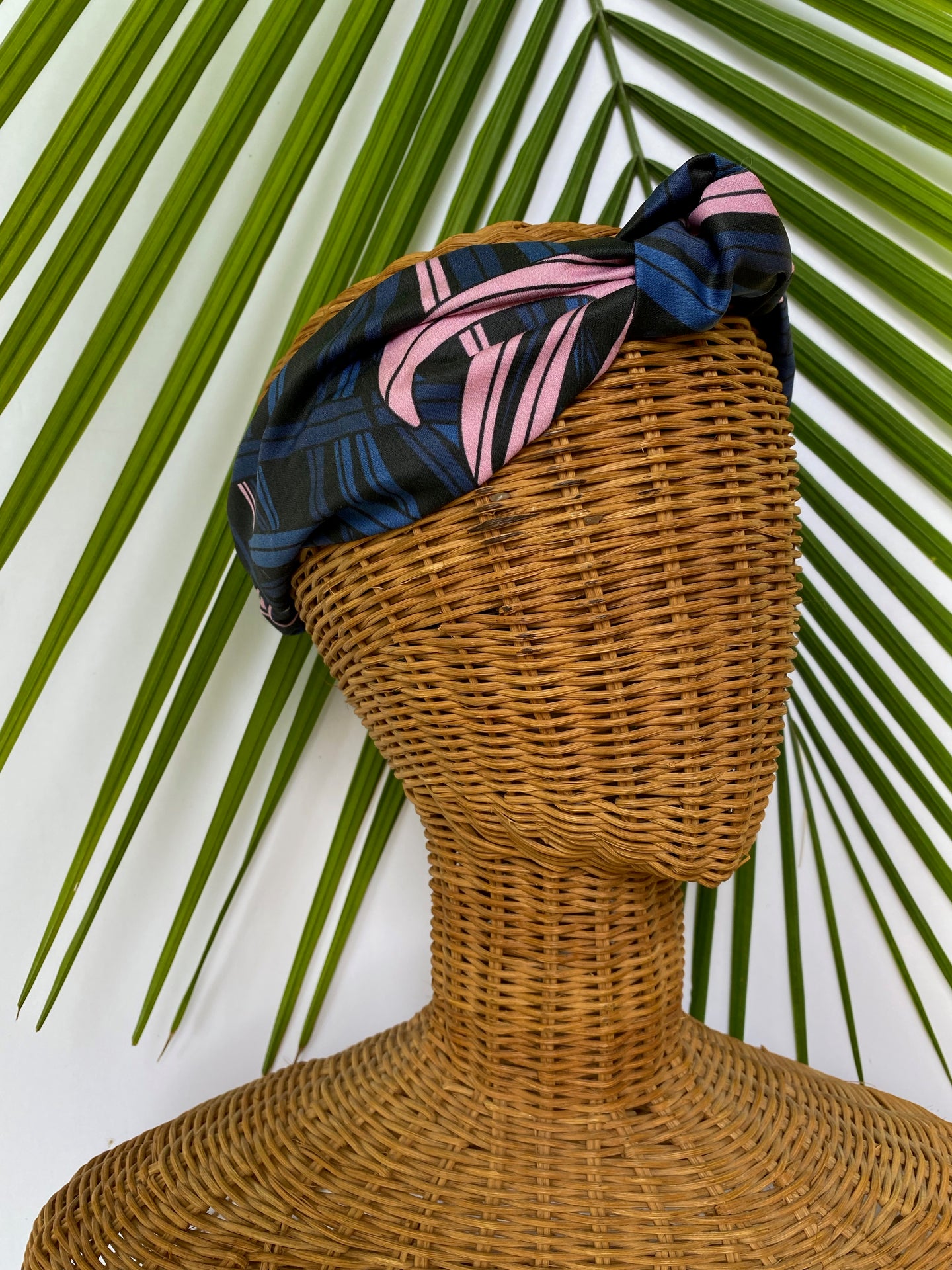 Elastic Turban Headband Midnight Jungle