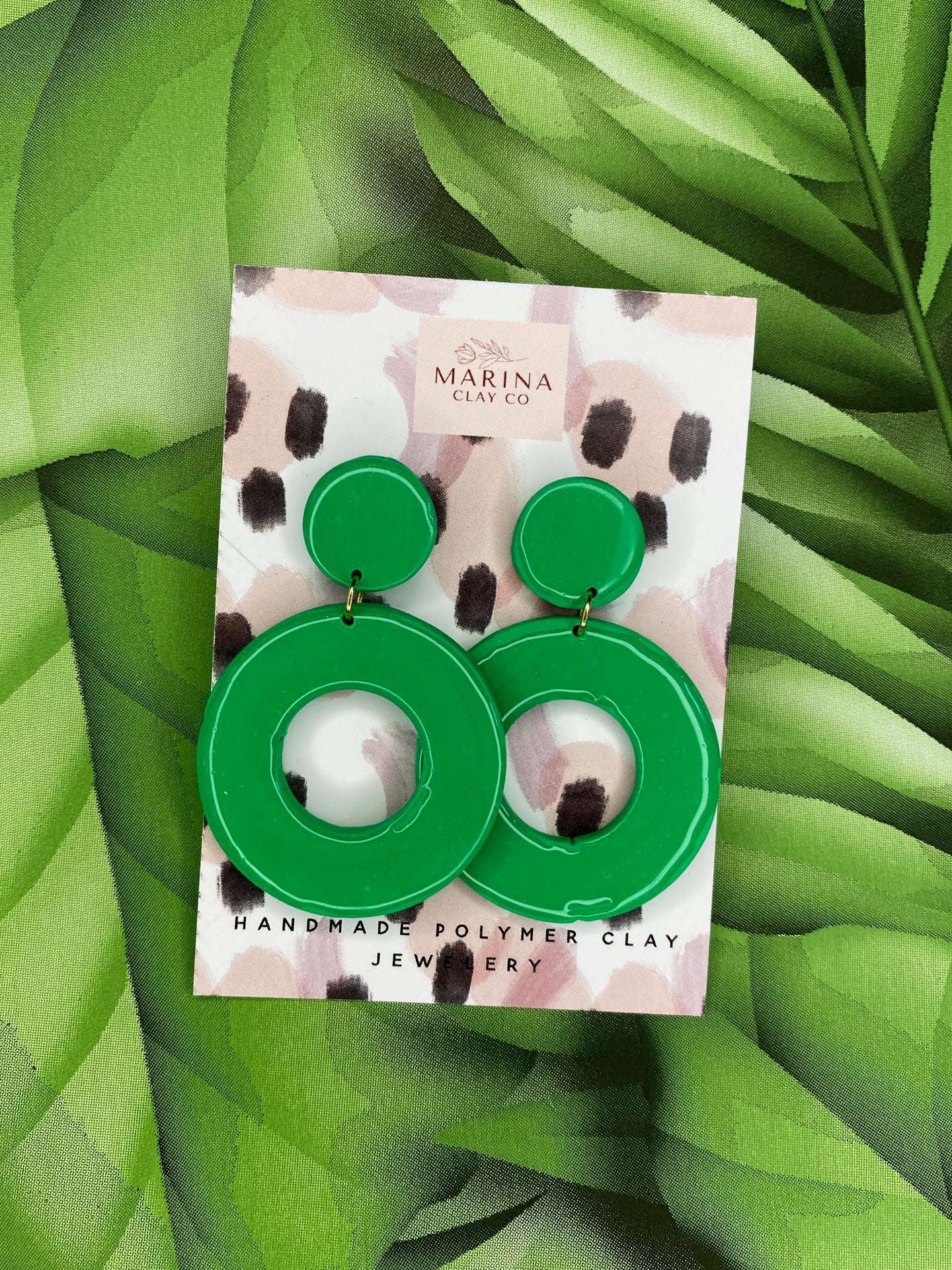 Retro Green Earrings