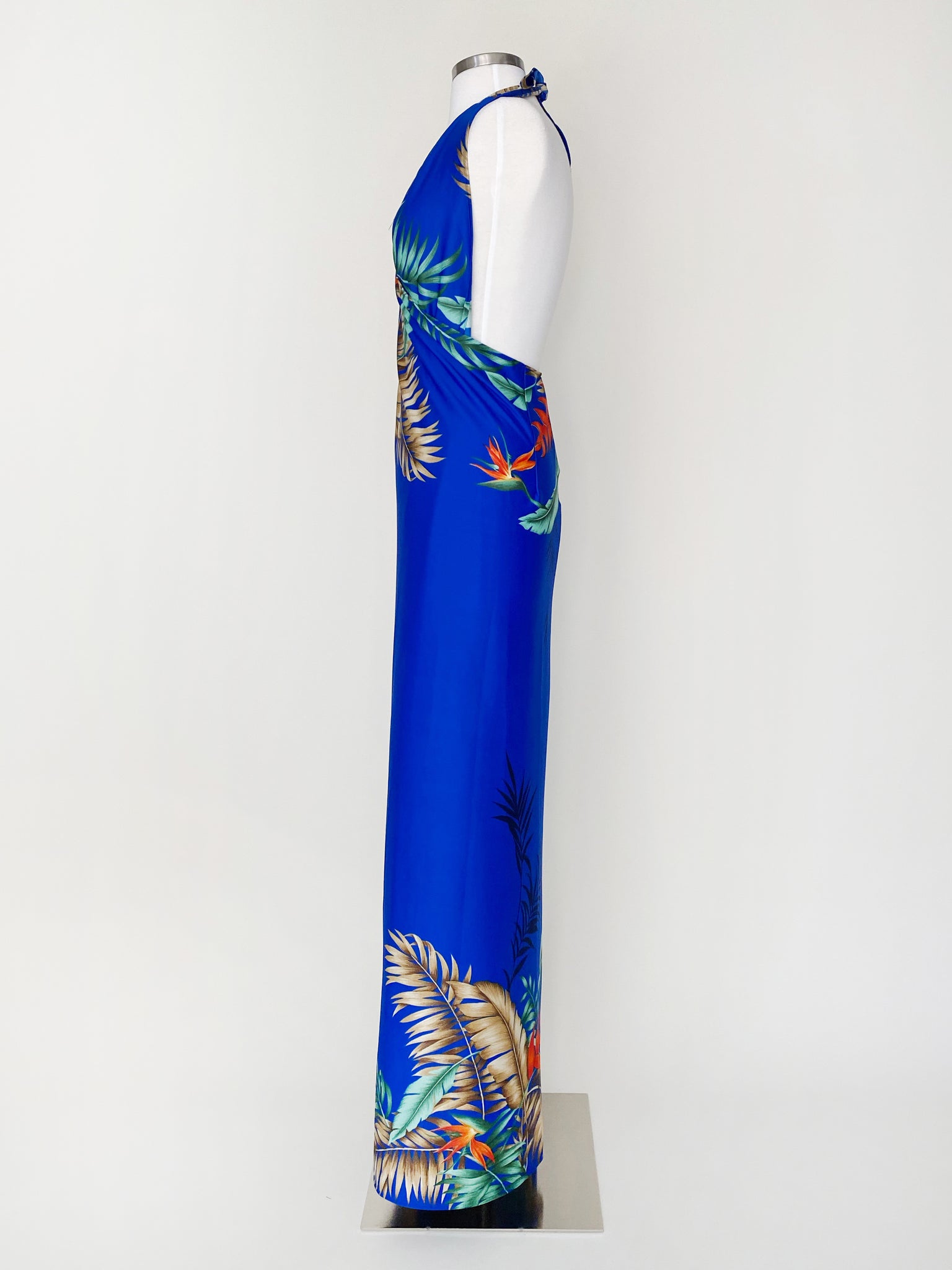 Vintage Tropical Print Wrap Sarong Dress | Beach Cover Up