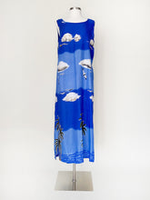 Load image into Gallery viewer, 90&#39;s Cloudy Beach Scene Maxi Dress - Size M
