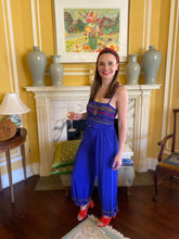 Load image into Gallery viewer, Vintage jumpsuit with balloon pants and sphagetti straps
