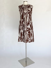 Load image into Gallery viewer, Seath dress with bamboo print in brown, front view
