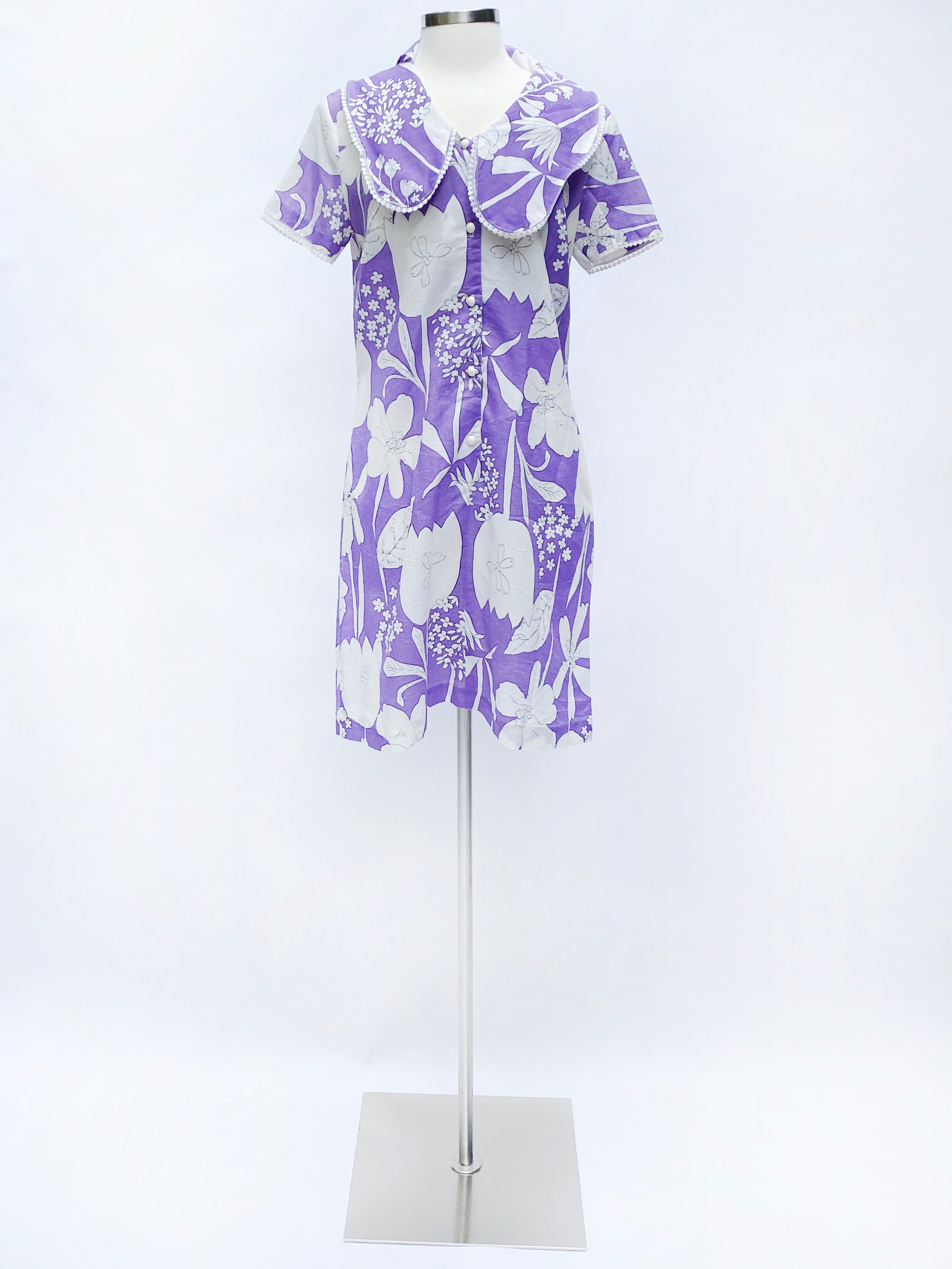 Vintage Floral Peter Pan Collar Dress | Vintage Dresses